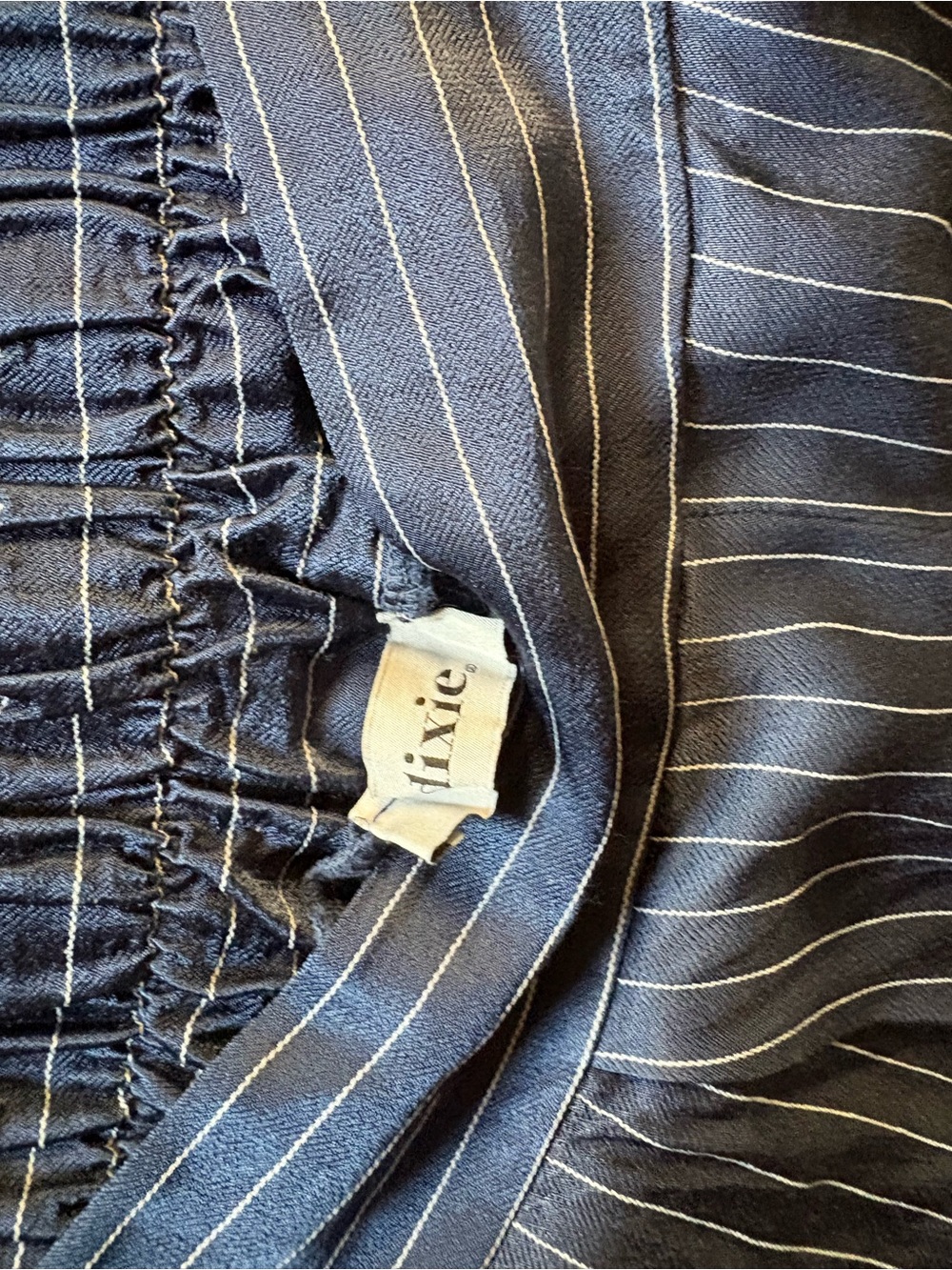 Dixie Sleeveless Navy Pinstripe Wide-Leg Pants & Vest Top - Picture 5 of 6